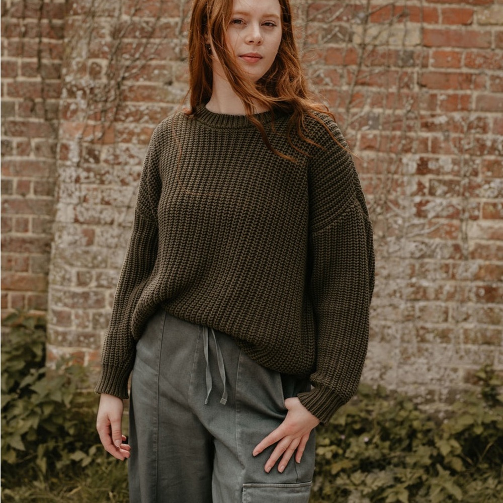 The Simple Folk Chunky Green Sweater
